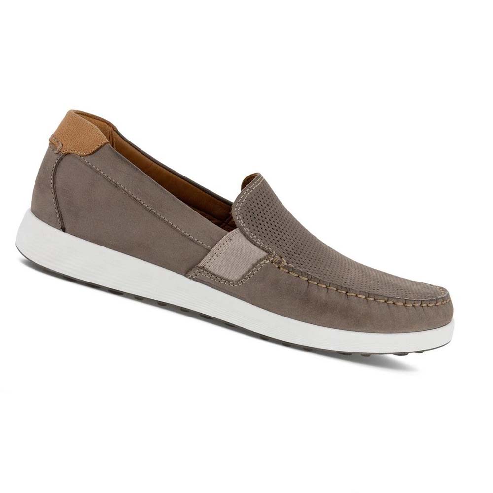 Men\'s Ecco S Lite Moc Summer Casual Shoes Grey / Brown | Canada 471PJJ